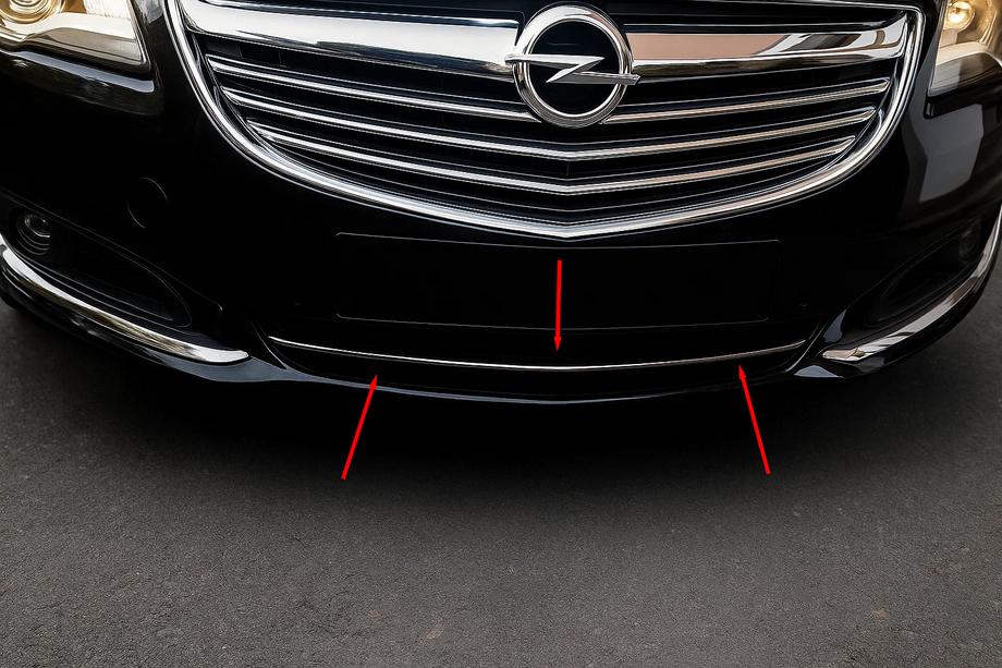 Opel Insignia 2008-2017 Cubiertas de rejilla de parachoques (acero inoxidable) Image