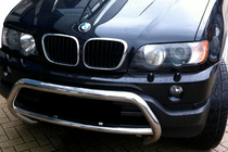 BMW X5 E53 1999–2006 Defensa Delantera WT015 (Acero Inoxidable) foto 1