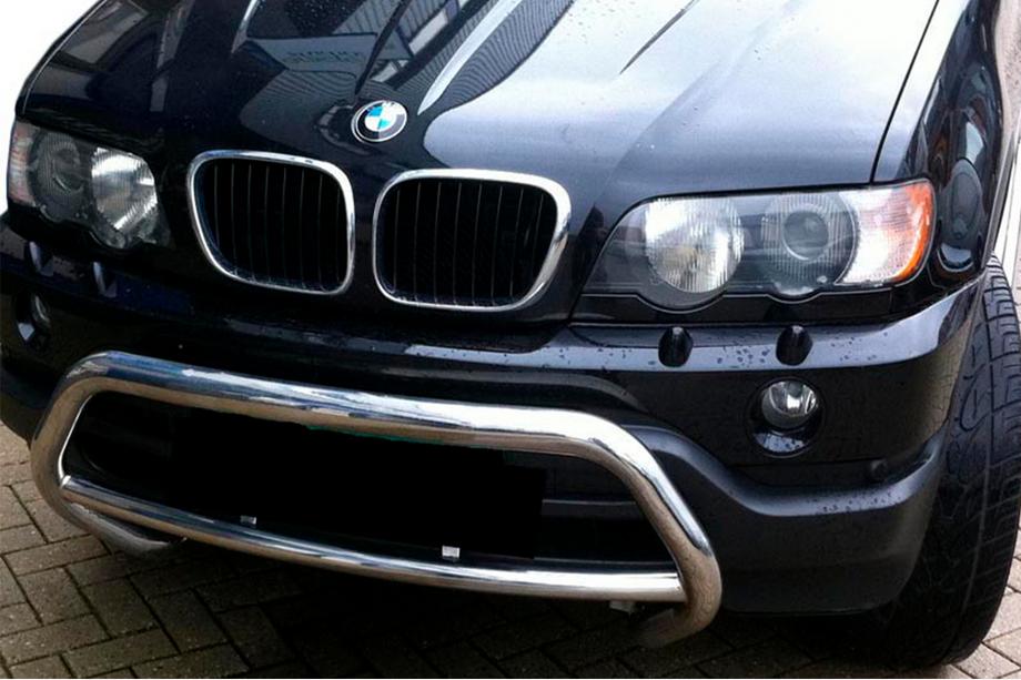 BMW X5 E53 1999–2006 Defensa Delantera WT015 (Acero Inoxidable) Image