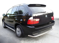BMW X5 E53 1999–2006 Defensa Trasera Special Acero Inoxidable foto 1