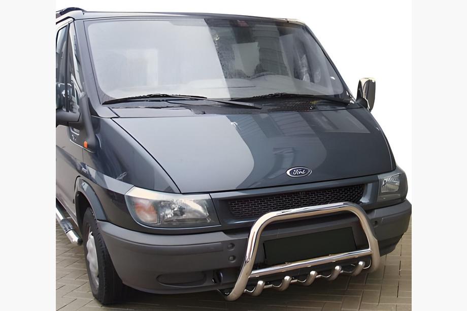 Ford Transit 2000–2014 Defensa Delantera WT003 (2000-2006, Acero Inoxidable) Image