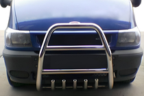 Ford Transit 2000–2014 Defensa Delantera QT007 (2000-2006, Acero Inoxidable) foto 1
