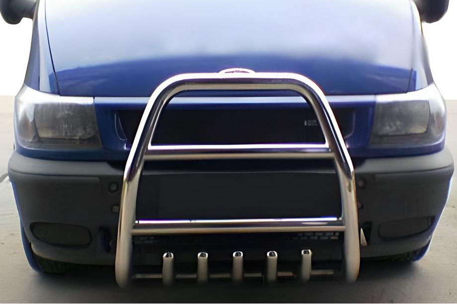 Ford Transit 2000–2014 Defensa Delantera QT007 (2000-2006, Acero Inoxidable) Image