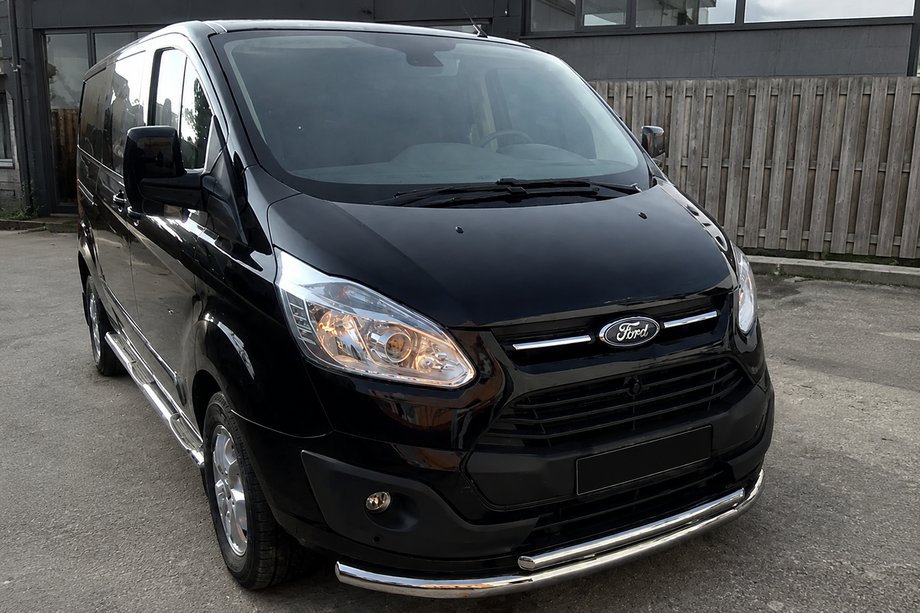 Ford Custom 2013-2022 Defensa Delantera ST014 (Acero Inoxidable) 60/42 mm Image