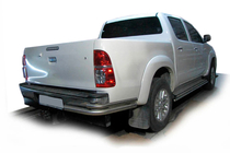 Toyota Hilux 2006-2015 Esquinas Traseras AK003-Doble (Acero Inoxidable) foto 2