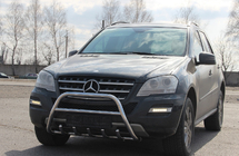 Mercedes ML W164 2005-2011 Defensa Delantera WT003 (Acero Inoxidable) foto 4