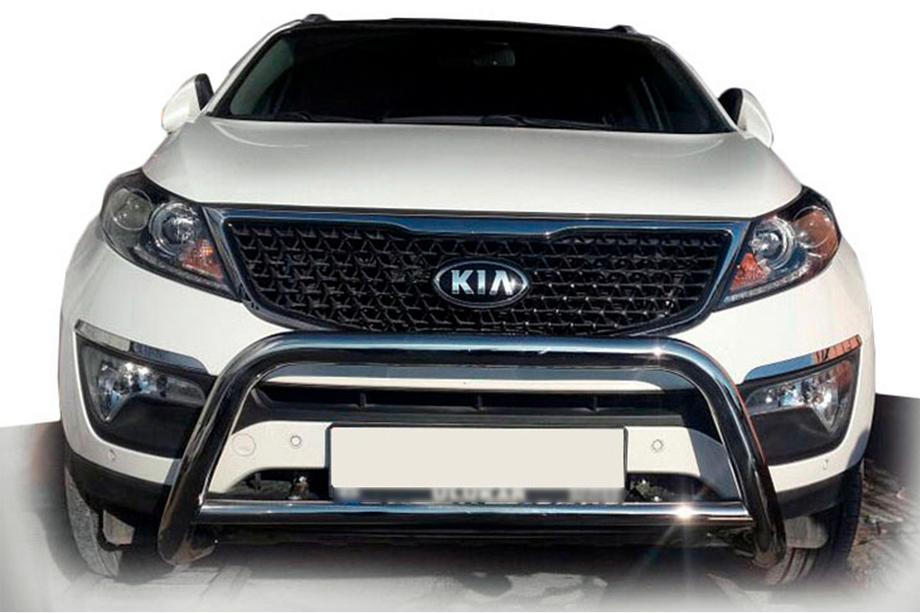 Kia Sorento II XM 2009-2014 Defensa Delantera WT005 (Acero Inoxidable) Image