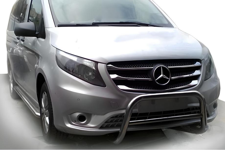 Mercedes Vito/V-class W447 2014- Defensa Delantera WT005 (Acero Inoxidable) Image