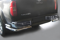 Nissan Navara 2006-2015 Protector Trasero AK003-Doble (Acero Inoxidable) foto 1