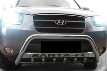 Hyundai Santa Fe 2 2006-2012 Defensa Delantera WT004 (Acero Inoxidable) foto 3