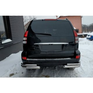 Esquinas traseras dobles AK003-2 (2 uds., acero inoxidable) Toyota Land Cruiser Prado 120 2002-2009 foto 2