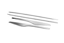 Renault Clio IV 2012-2019 Molduras de puerta con hendidura (4 uds, acero inoxidable) foto 4