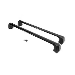 Barras de techo para raíles integrados (Negro, 2 uds) foto 4