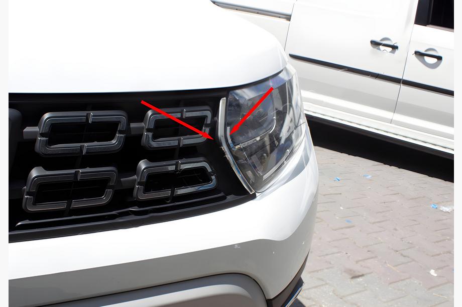 Dacia Duster 2018-2024 Cubiertas de Parrilla Cromadas (2 uds., Acero Inoxidable) Image