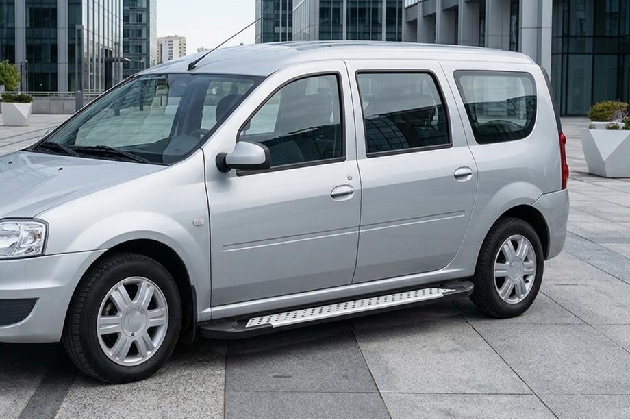 Dacia Logan MCV 2004-2014 Estribos laterales tipo X5 (2 uds, aluminio) Image