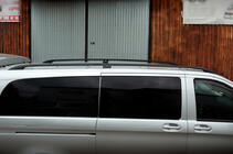Mercedes Vito/V-class W447 2014- Barras de techo negras CAN Diseno Original (Pies de metal) foto 4