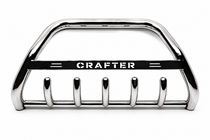 Volkswagen Crafter 2006-2016 Defensa Delantera WT004 Acero Inoxidable 60mm, con inscripción foto 5