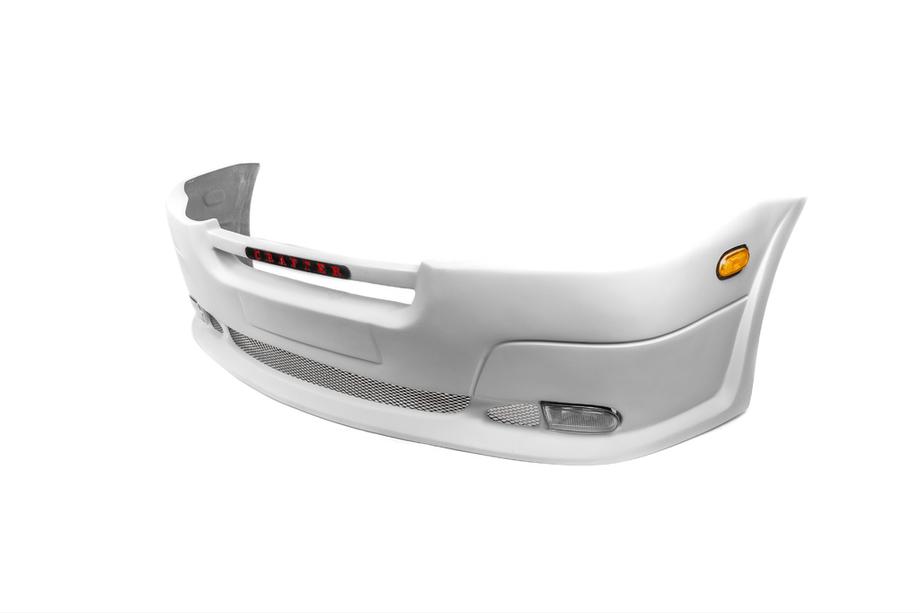 Volkswagen Crafter 2006-2016 Labio de parachoques delantero con 2 huecos para faros (imprimado para pintar) Foto 4