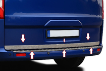 Ford Custom 2013-2022 Moldura de maletero acero inoxidable foto 1