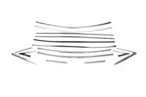 Hyundai Accent 2011-2017 Juego completo molduras cromadas para ventanas (14 pzs, acero inoxidable) foto 2