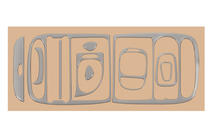 Hyundai H200, H1, Starex 1998-2007 Cubiertas de Panel de Salpicadero Aluminio foto 5