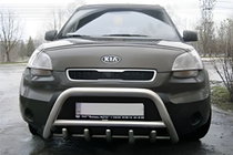 Kia Soul I 2008-2013 Defensa Delantera (Acero Inoxidable) foto 2