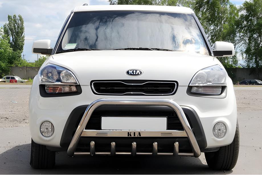 Kia Soul I 2008-2013 Defensa Delantera (Acero Inoxidable) Image