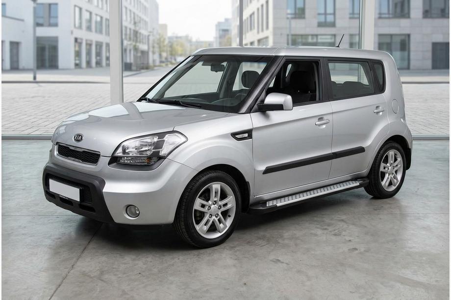 Kia Soul I 2008-2013 Estribos Laterales Allmond Grey (2 uds., Aluminio) Image