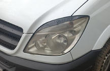 Mercedes Sprinter W906 2006–2018 Pestañas Faros Rectas (negras, ABS, 2006-2013) foto 1