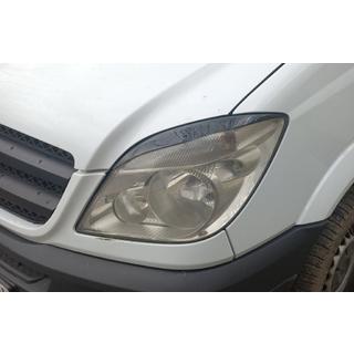 Pestañas Faros Rectas (negras, ABS, 2006-2013) Mercedes Sprinter W906 2006–2018 foto 1