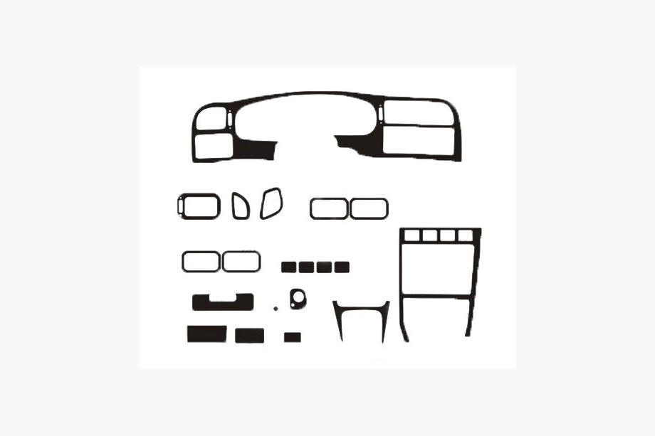 Nissan Sunny 1990-1995 OFERTA! Molduras de salpicadero efecto aluminio Foto 1