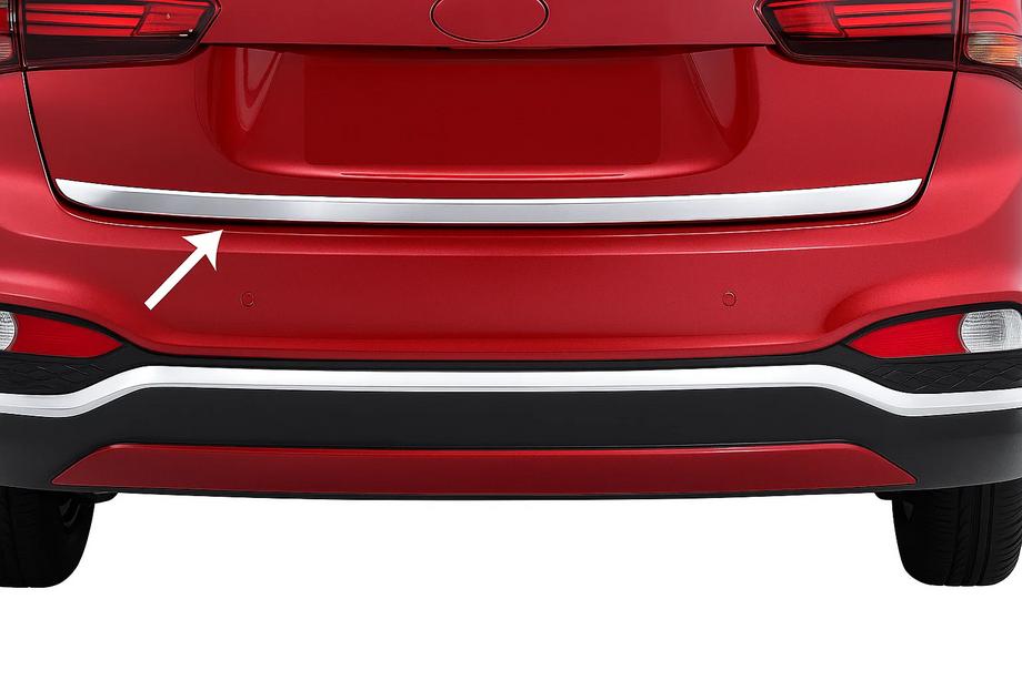 Hyundai I-20 2014-2020 Moldura de maletero 2018-2020 acero inoxidable Image