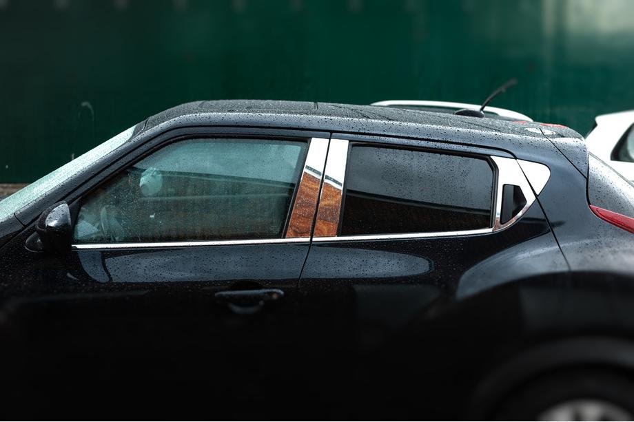 Nissan Juke 2010-2019 Molduras de Acero Inoxidable para Pilares de Puerta (8 uds) Image