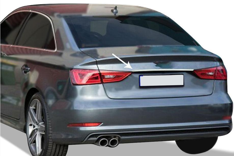 Audi A3 2012-2020 Moldura sobre la matrícula Sedan (acero inoxidable) Image