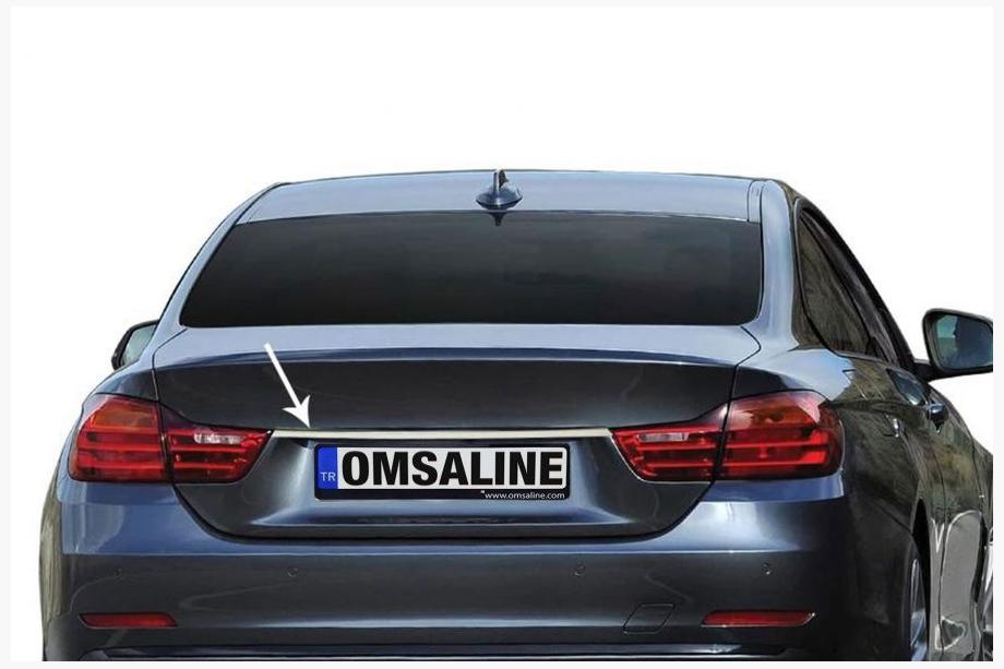 BMW 4 Series F32/F33/F36 2012-2020 Moldura de acero inoxidable sobre la matrícula Image
