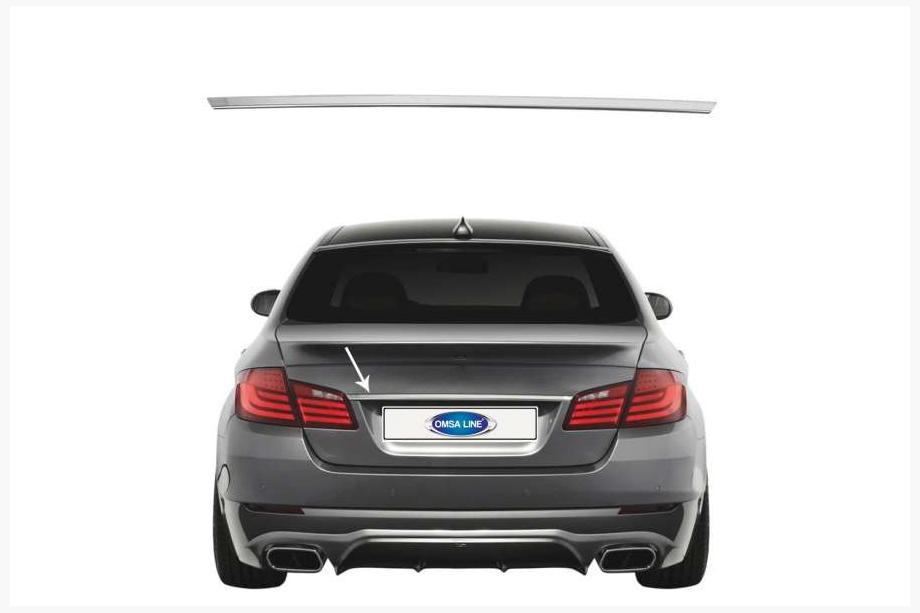 BMW 5 Series F10/F11 2010–2016 Moldura SD de acero inoxidable sobre la matrícula OmsaLine - Acero Inoxidable Italiano Foto 8