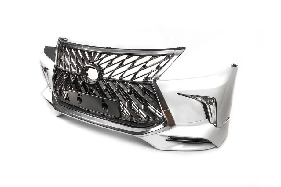 Lexus LX570/450d 2008-2022 Parachoques delantero para 2008-2015 estilo restyling (imprimado para pintar) Negro Foto 4