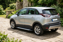 Opel Crossland X 2017-2024 Estribos laterales Allmond Grey (2 uds., aluminio) foto 1