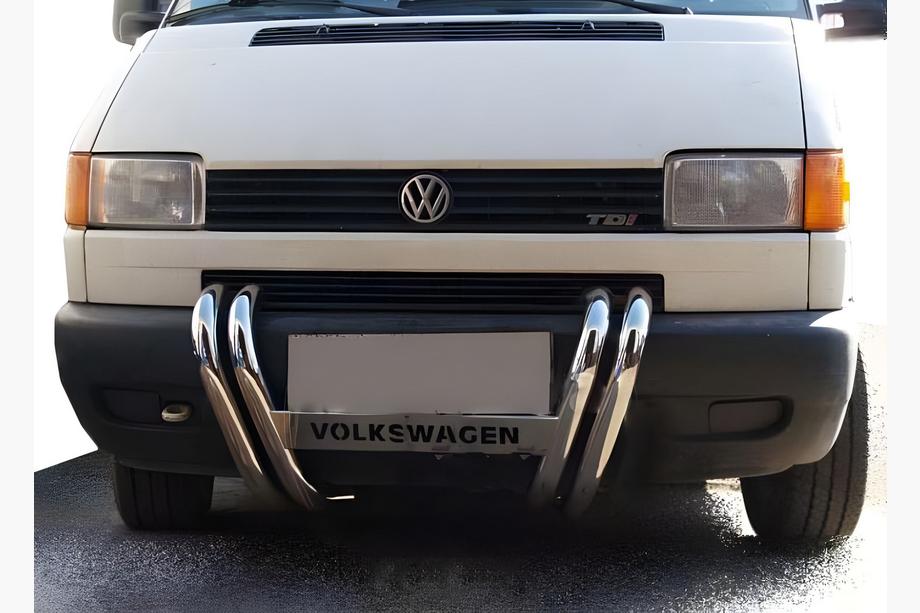 Volkswagen T4 Caravelle/Multivan 1990–2003 Defensa Delantera ST006 (Acero Inoxidable) Image