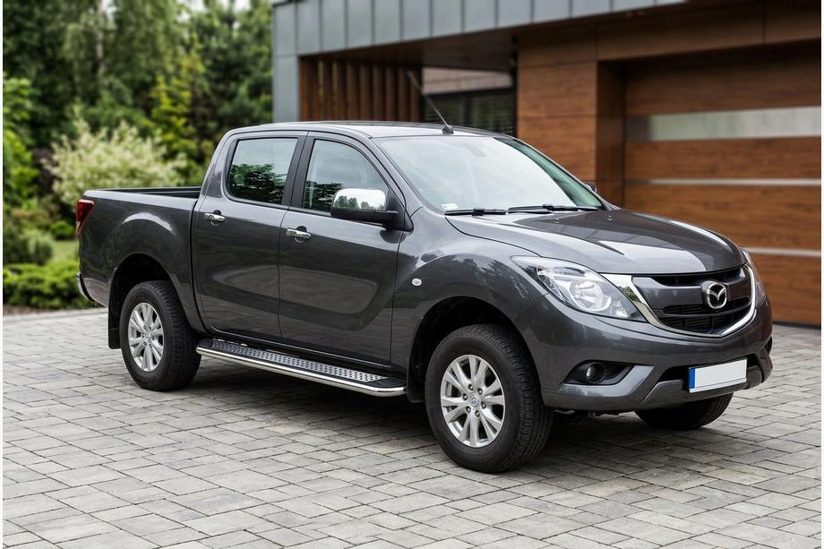 Mazda BT-50 2012- Estribos Laterales Maydos V2 (2 uds., Aluminio y Acero Inoxidable) Image