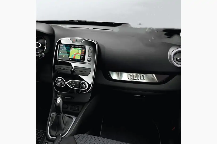 Renault Clio IV 2012-2019 Cubierta para consola delantera (acero inoxidable) Image