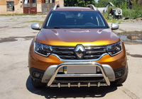 Renault Duster 2018-2024 Defensa delantera sin logotipo WT003 (acero inoxidable) foto 5