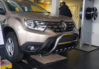 Renault Duster 2018-2024 Defensa delantera sin logotipo WT003 (acero inoxidable) foto 15