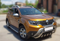 Dacia Duster 2018-2024 Defensa delantera sin logotipo WT003 (acero inoxidable) foto 6