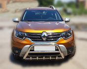 Dacia Duster 2018-2024 Defensa delantera sin logotipo WT003 (acero inoxidable) foto 8