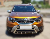 Dacia Duster 2018-2024 Defensa delantera sin logotipo WT003 (acero inoxidable) foto 8