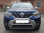 Dacia Duster 2018-2024 Defensa delantera sin logotipo WT003 (acero inoxidable) foto 1