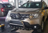 Dacia Duster 2018-2024 Defensa delantera sin logotipo WT003 (acero inoxidable) foto 12