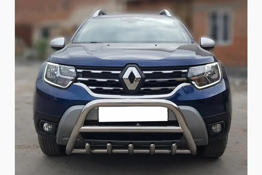 Dacia Duster 2018-2024 Defensa delantera sin logotipo WT003 (acero inoxidable) Image