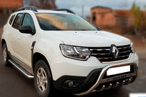 Dacia Duster 2018-2024 Defensa delantera con inscripción WT004 (acero inoxidable) foto 4
